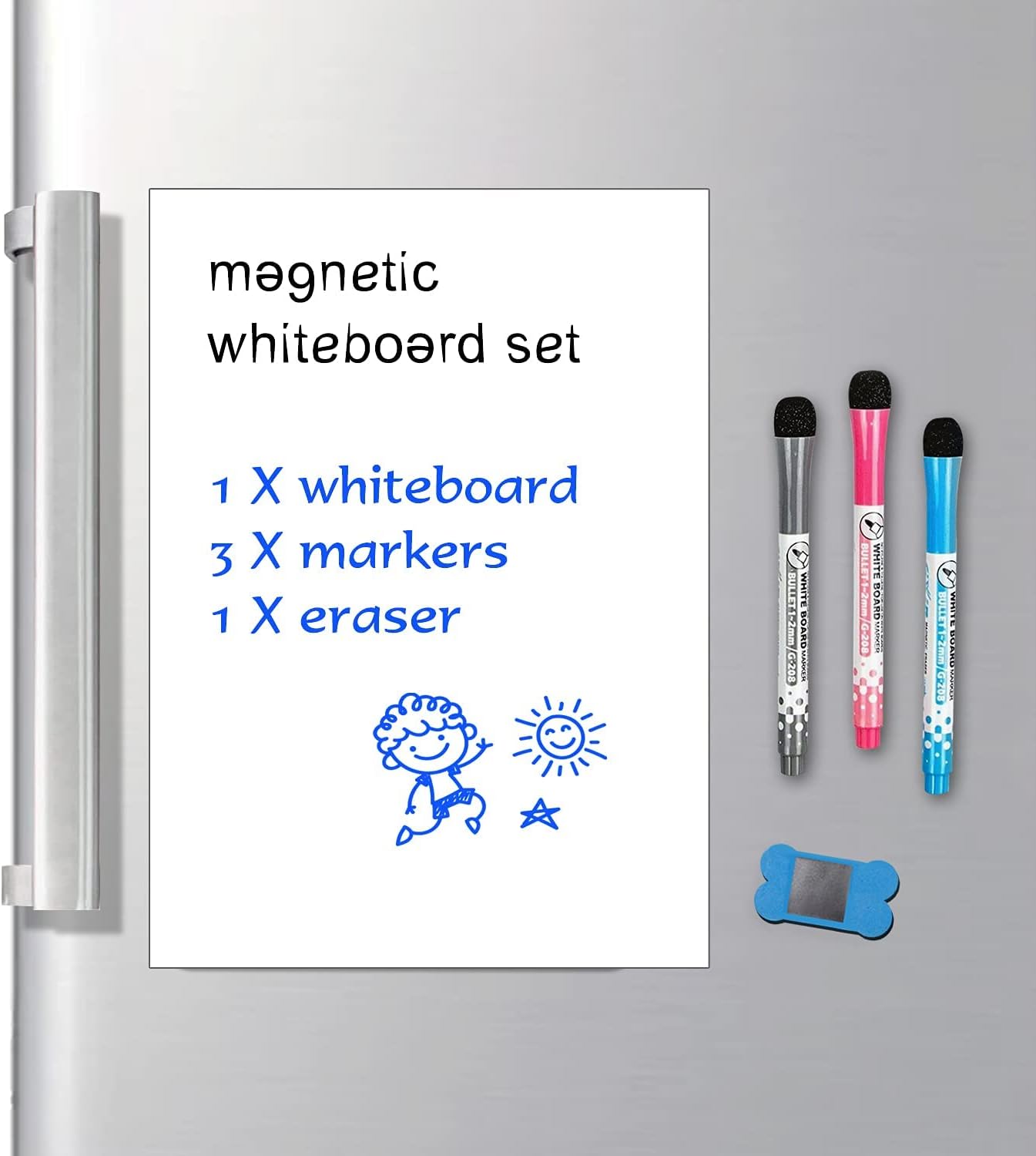 12” X 8”Whiteboard Magnetic Dry Erase Board Self Adhesive for Any Smooth Surface with New Stain Resistant Technology,Home Kitchen Fridge Shopping List and Office Notice Board - Image 3